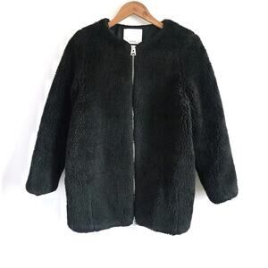 WILFRED Sherpa Teddy Faux Shearling Double Zip Jacket Coat ARITZIA XS $228